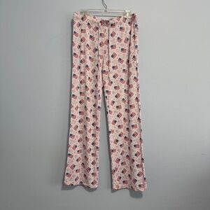 Caden Lane Women’s US Flag Print. Pajama Pants Size L